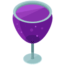 Wine Glass Isometric Icon