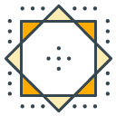 Wireframe filled outline Icon
