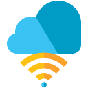 Wireless Cloud Flat Icon