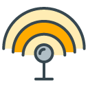 Wireless filled outline Icon
