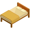 Wooden Bed Frame Isometric Icon