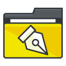 Write Filled Outline Icon
