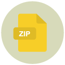 ZIP Flat Round Icon