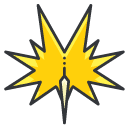 Zapdos Filled Outline Icon