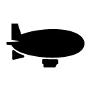 Zepelin blimp glyph Icon
