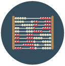 abacus Flat Round Icon