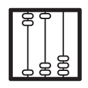 abacus line Icon