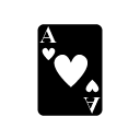 ace hearts glyph Icon