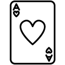 ace of hearts line Icon