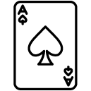 ace of spades line Icon