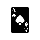 ace spades glyph Icon