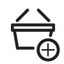 add Shoppingbasket line Icon