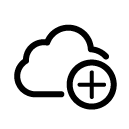 add cloud line Icon
