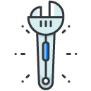 adjustable wrench Filled Outline Icon