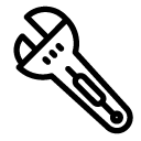 adjustable wrench line Icon