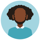 african american man Flat Round Icon