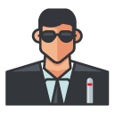 agent k Filled Outline Icon