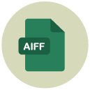 aiff Flat Round Icon