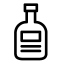 alcohol bottle one line Icon