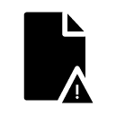 alert document glyph Icon