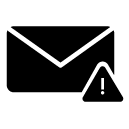 alert mail glyph Icon