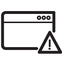 alert warning Windows line Icon