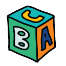 alphabet block Doodle Icons