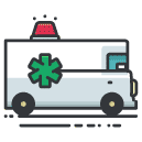 ambulance emergency transportation Filled Outline Icon