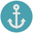 anchor Flat Round Icon