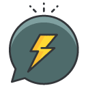 angry conversation Filled Outline Icon