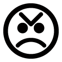 angry glyph Icon copy