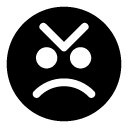 angry glyph Icon