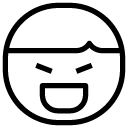 angry laugh line Icon copy