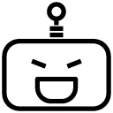 angry laugh line Icon