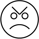 angry line Icon