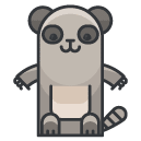 racoon Filled Outline Icon