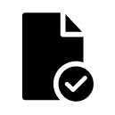 approve document glyph Icon