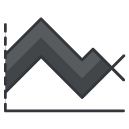 area graph Filled Outline Icon