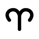 aries glyph Icon