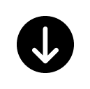 arrow down glyph Icon