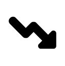 arrow down right glyph Icon