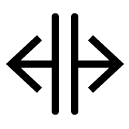 arrow left right glyph Icon