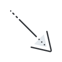 arrow low corner right Filled Outline Icon