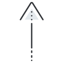 arrow up Filled Outline Icon