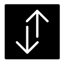 arrows up down glyph Icon
