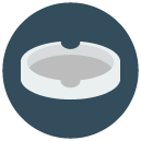 ashtray Flat Round Icon