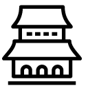 asian building line Icon