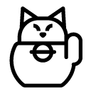 asian cat line Icon