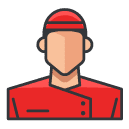 asian chef man Filled Outline Icon
