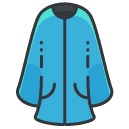asian coat Filled Outline Icon